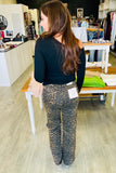 The Q2 Ombre Leopard Print Wide Leg Jeans