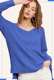 Soft Lightweight Loose Fit Textured Pullover Sweater