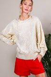 Festive Foil Metallic Knitted Sweater