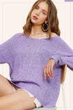 Soft Lightweight Loose Fit Textured Pullover Sweater