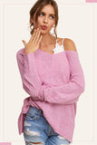 Soft Lightweight Loose Fit Textured Pullover Sweater