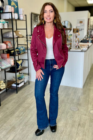 Italian Vegan Suede Perfecto Jacket