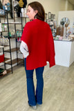 Italian Knit Cozy Poncho with Loop Closure