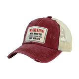 My Mouth Works Faster Than My Brain Vintage Distressed Hat