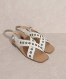 The Kylie | Studded Cross Band Sandal