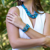 Aasha Aqua Coil Bracelet