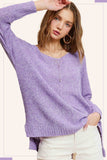 Soft Lightweight Loose Fit Textured Pullover Sweater