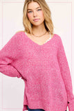 Soft Lightweight Loose Fit Textured Pullover Sweater