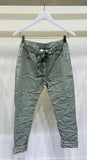 Venti6 Drawstring Crinkle Jogger with Foil Side Stripe