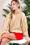 Festive Foil Metallic Knitted Sweater