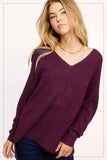 Soft Lightweight Loose Fit Textured Pullover Sweater