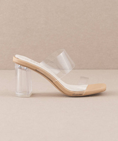 The Emma Clear | Invisible Block Heel - Clear