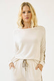 Mystree Leo Raglan Pullover Top