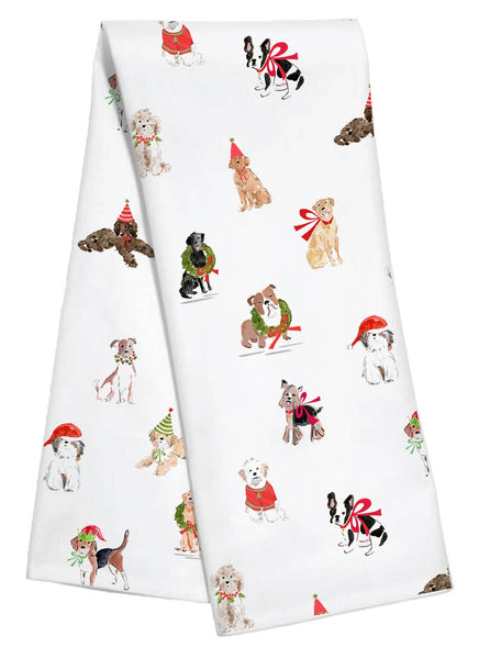 Holiday-Christmas Kitchen Towel - Xmas Dogs