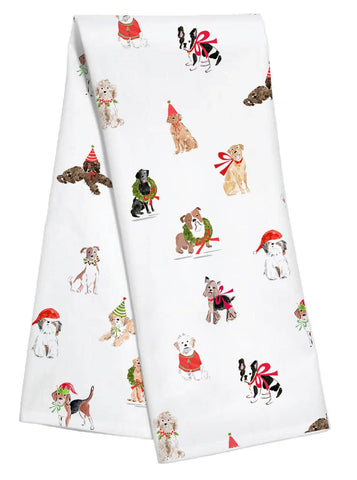 Holiday-Christmas Kitchen Towel - Xmas Dogs