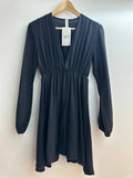 Florence Long Sleeved Deep V Short Dress