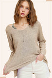 Soft Lightweight Loose Fit Textured Pullover Sweater