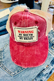 My Mouth Works Faster Than My Brain Vintage Distressed Hat