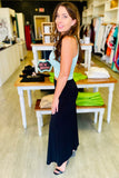 Renee Fold Over Side Slit Maxi Skirt