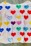 Colorful Hearts Printed Italian Sweater