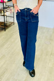 The Q2 Wide Leg Jeans with Details - Blue