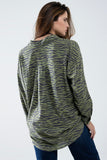 The Q2 Zebra Print Blouse - Green