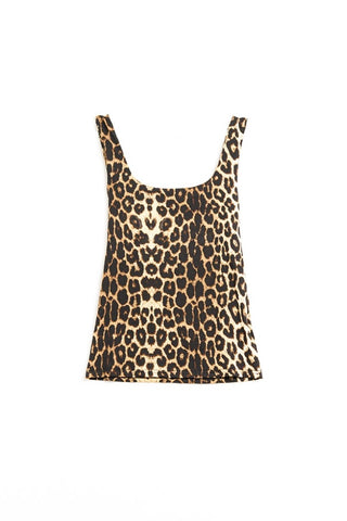 Q2 Leopard Print Spandex Strappy Top