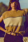 The Q2 Sleeveless Sweater - Camel