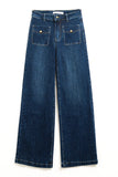 The Q2 Straight Leg w/Front Pocket Jeans  - Blue