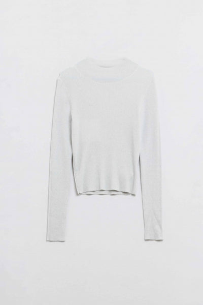 The Q2 Glitter Trutleneck Sweater - Gray