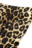 Q2 Leopard Flared Spandex Leggings