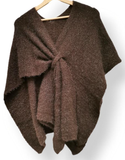 Italian Knit Cozy Poncho with Loop Closure