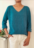 Italian Knit Soft V-Neck Sweater