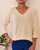 Italian Knit Soft V-Neck Sweater