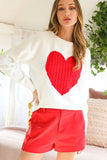 Adore Heart Cable Sweater