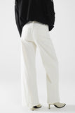 Q2 Extra Wide Leg Trousers - Cream