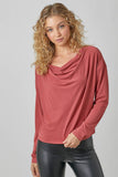 Mystree Cowl Neck Modal Top