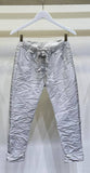 Venti6 Drawstring Crinkle Jogger with Foil Side Stripe