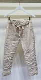 Venti6 Drawstring Crinkle Jogger with Foil Side Stripe