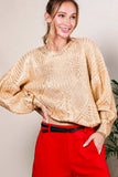 Festive Foil Metallic Knitted Sweater