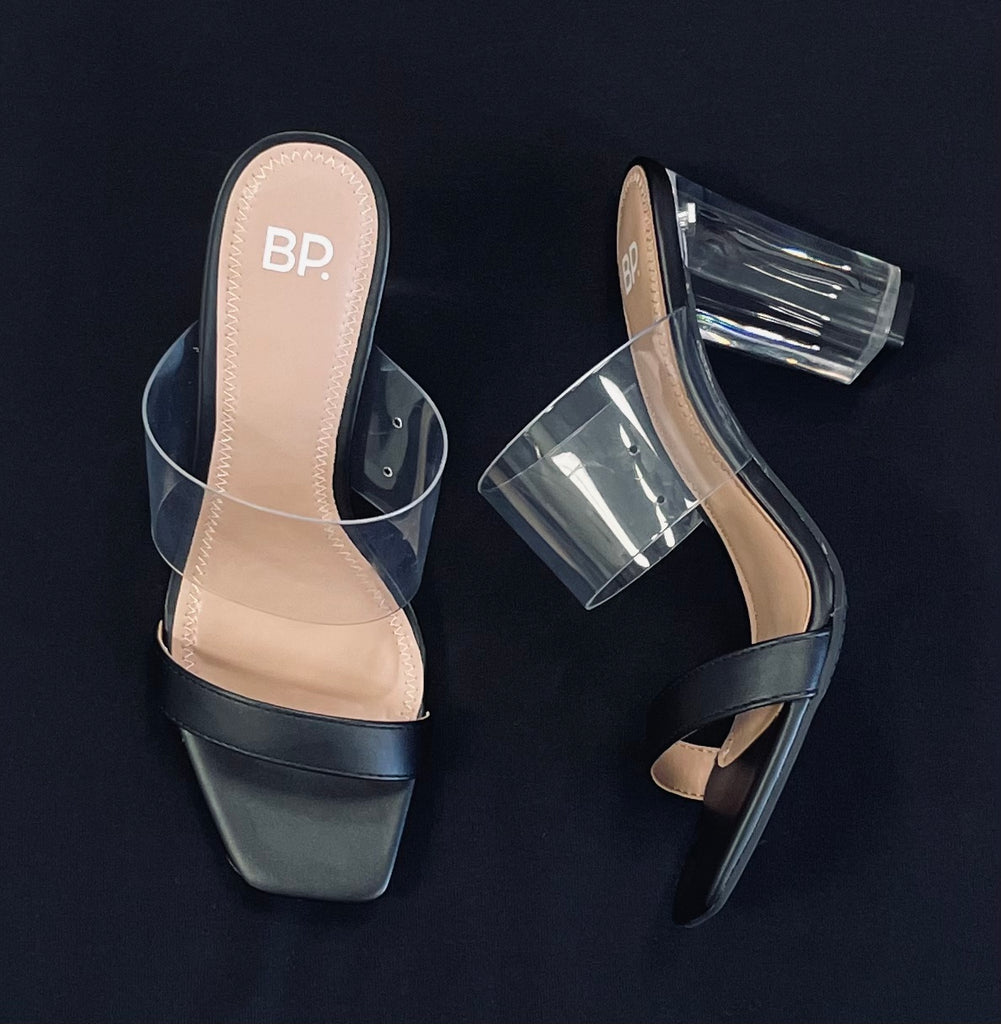 clear acrylic sandals