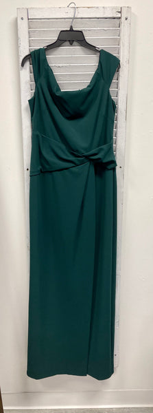 Ralph Lauren Saran Crepe Evening Gown - Dark Fern